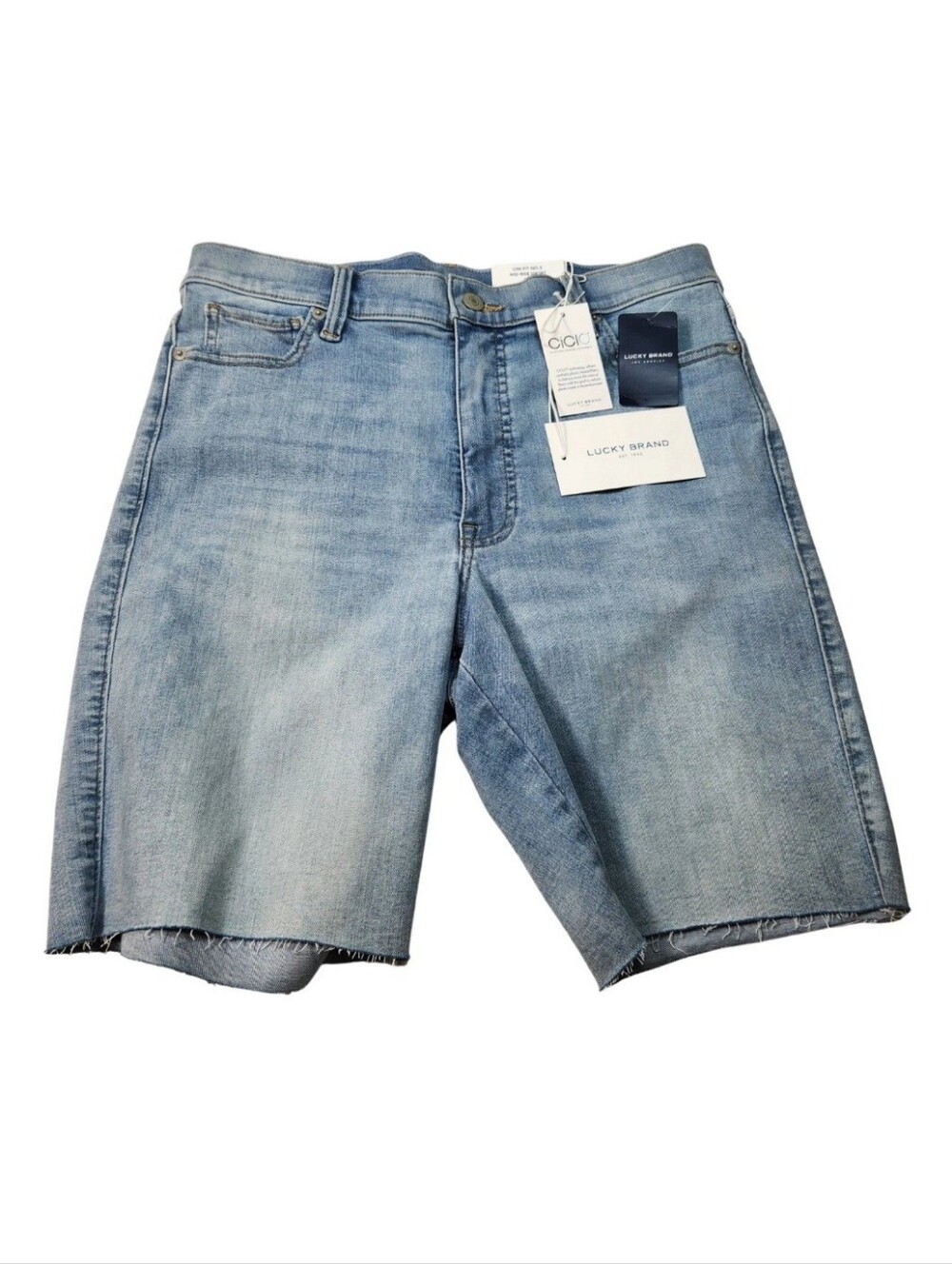 Lucky Brand Women's Shorts Size 5 33/35 Mid-Rise Blue Jean Shorts Stretch 04 - Picture 1 of 11